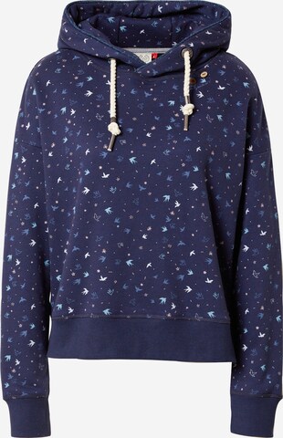 Ragwear Sweatshirt 'RUFLE BIRDS' in Blue: front