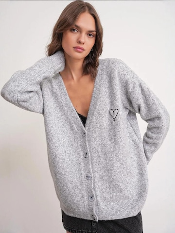 Giacchetta 'Strickjacken' di MixRay in grigio: frontale