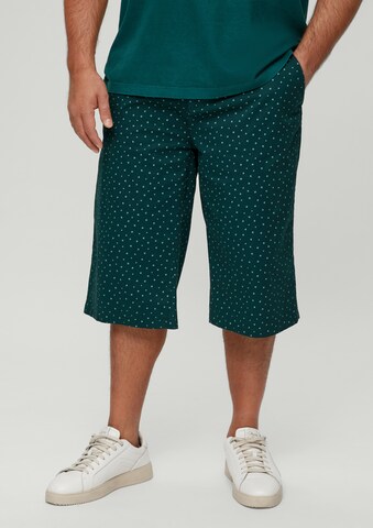 s.Oliver Men Big Sizes Regular Pants in Green: front