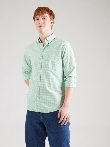 FYNCH-HATTON Regular fit Button Up Shirt 'Classic Vichy' in Green: front