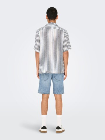 Coupe regular Chemise 'ONSSEPPO' Only & Sons en bleu