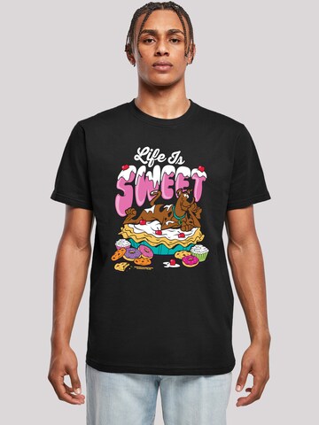 T-Shirt 'Life Is Sweet' F4NT4STIC en noir : devant