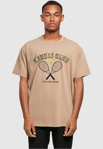 Merchcode Shirt 'Tennis Club' in Beige: voorkant