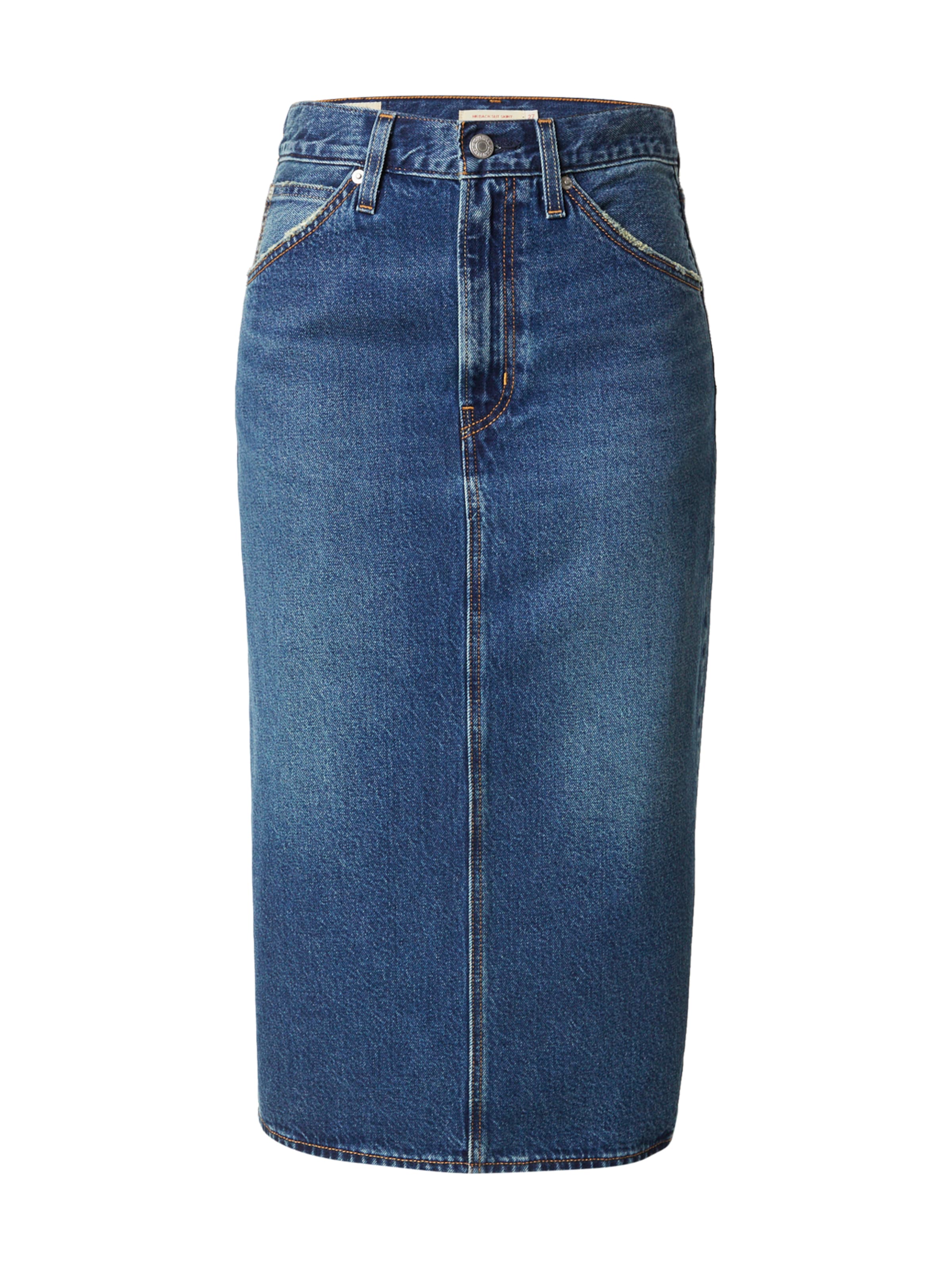 LEVI'S ® Seelik 'High Rise Back Slit Skirt', värv sinine: eest vaates
