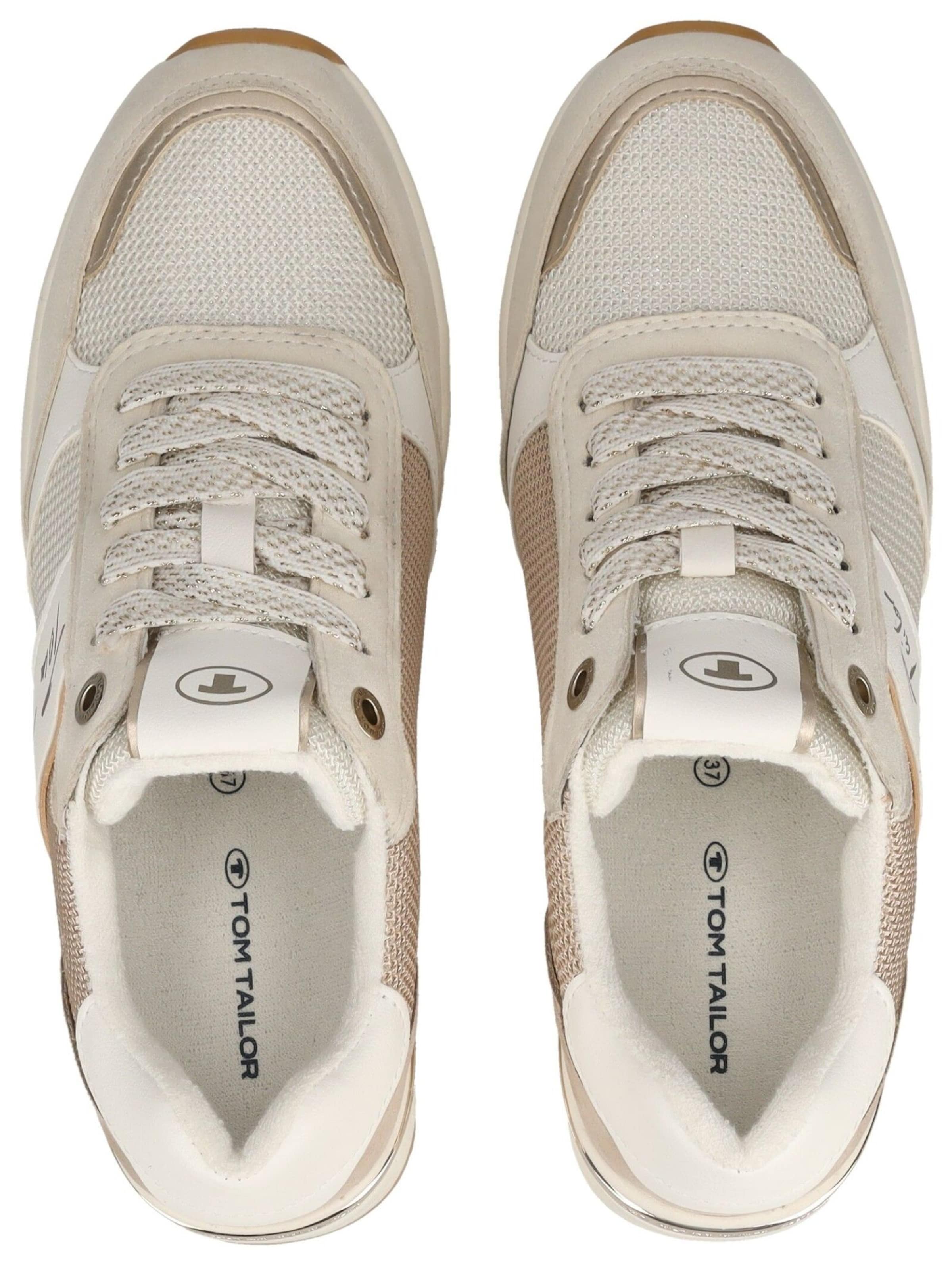 TOM TAILOR Sneakers laag in Beige