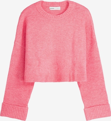 Bershka Sweter w kolorze różowy: przód