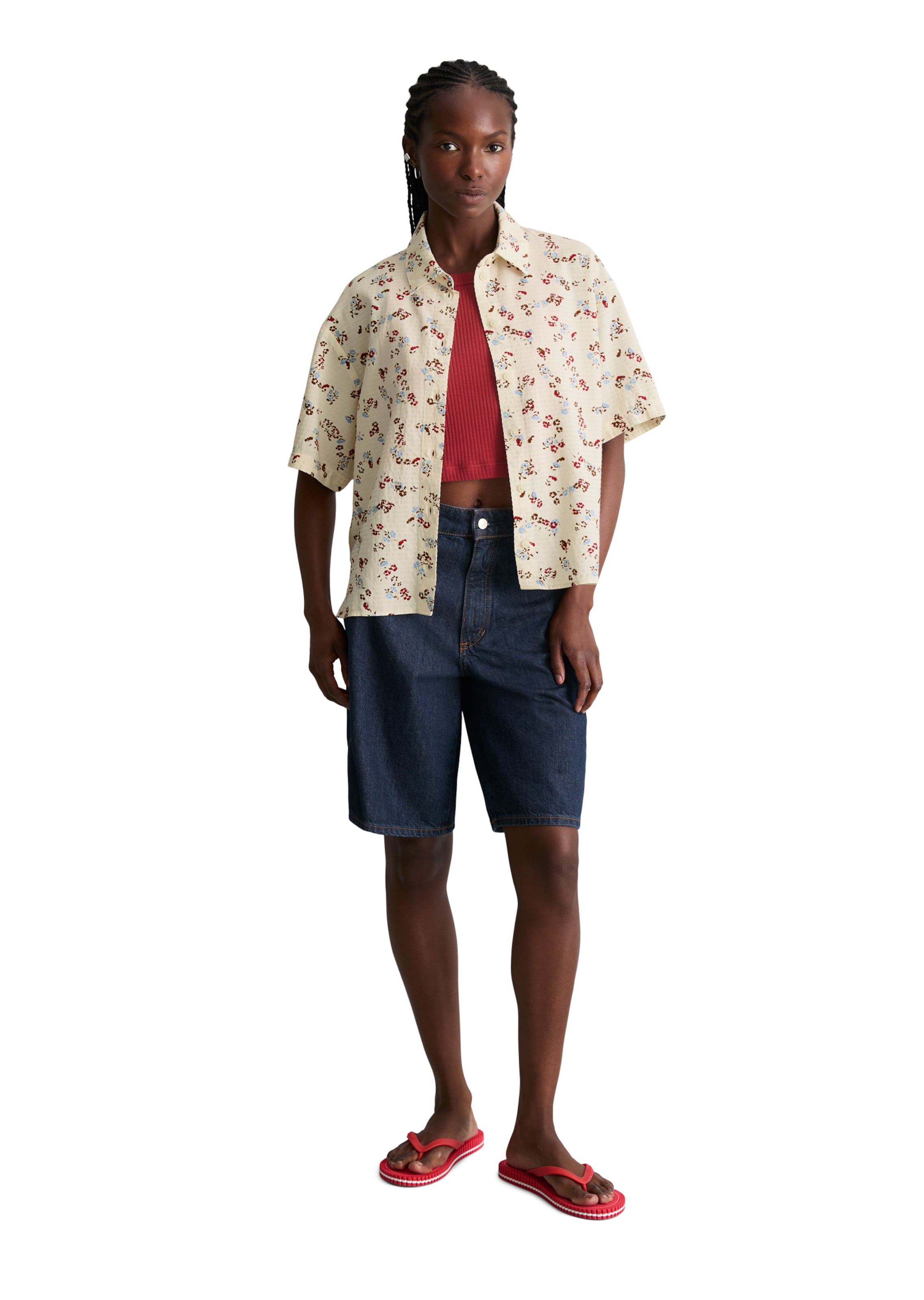 Marc O'Polo DENIM Bluse in Weiß