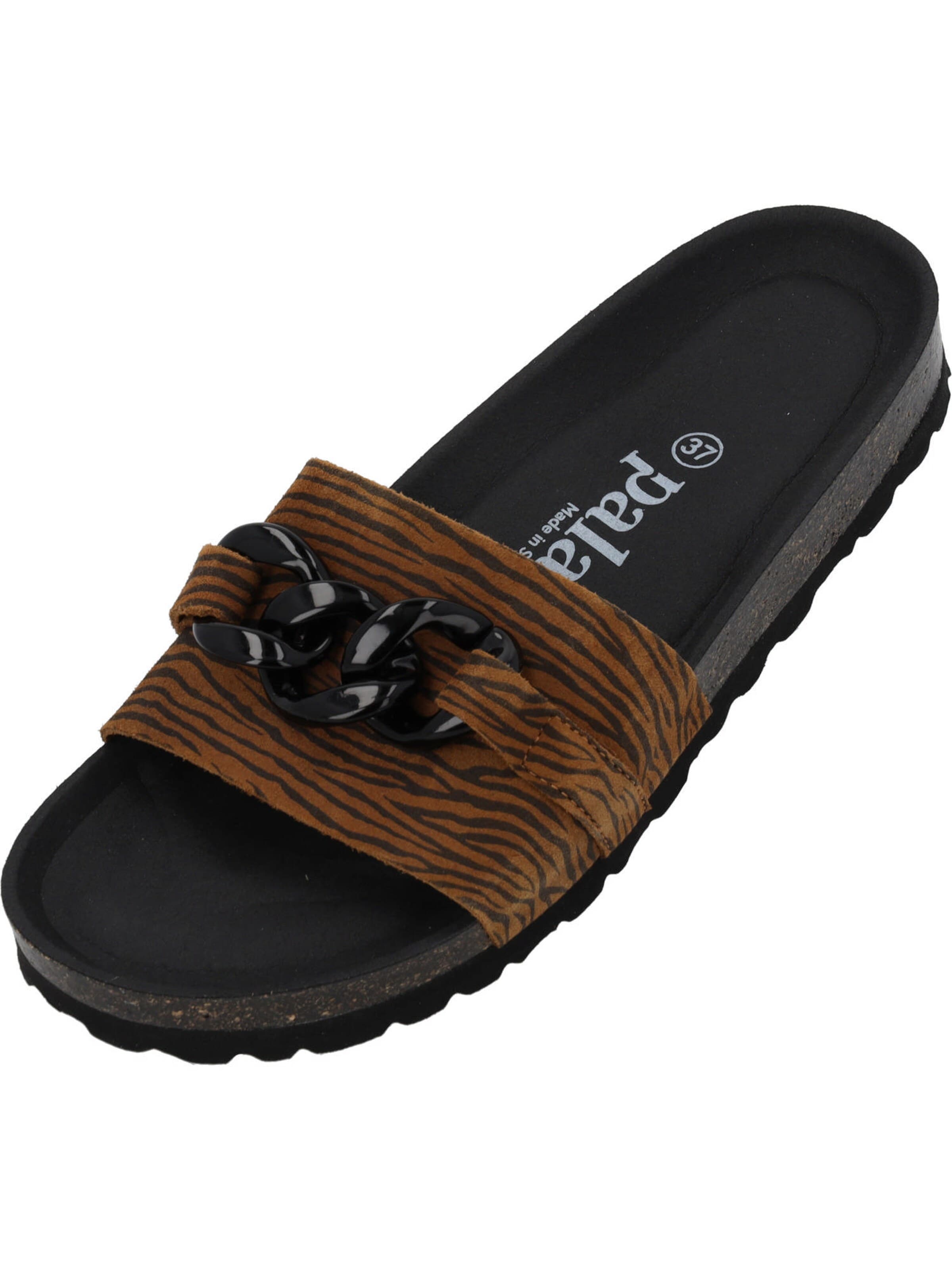 Palado Pantolette 'Palado Gozo Zebra'‌‌‌‌‌‌‌‌‌‌ in Braun: Vorderseite
