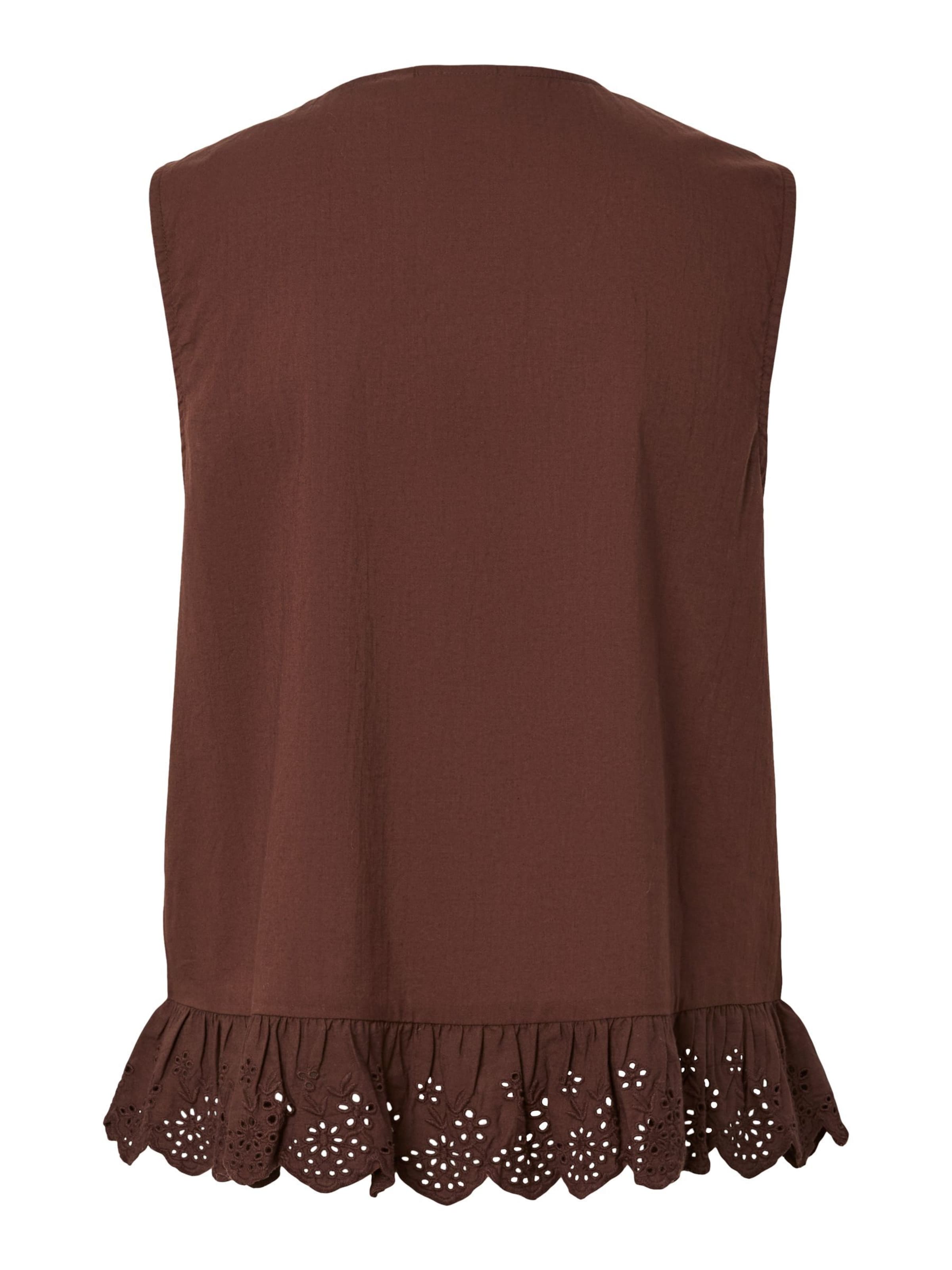 PIECES Bluse 'PCPaige' i brun