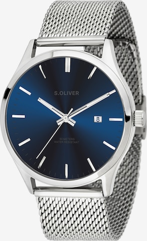 s.Oliver Analoguhr in Silber: Vorderseite