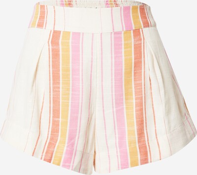 RIP CURL Pleat-Front Pants 'HEAT WAVE' in Cream / Light orange / Pink / Pastel red, Item view