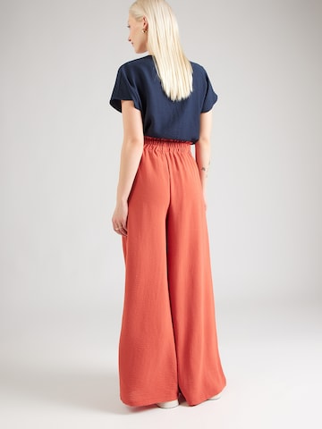 ABOUT YOU - Perna larga Calças 'Astrid' em castanho