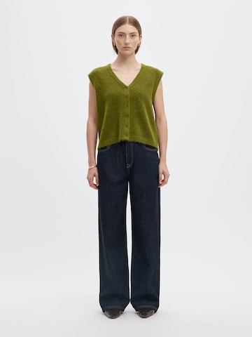 SELECTED - Chaleco de punto en verde