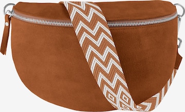 lePelou Gürteltasche 'NOA large' in Braun: Vorderseite