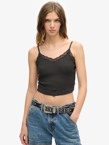 Superdry Top 'Essentials' - fekete: elől