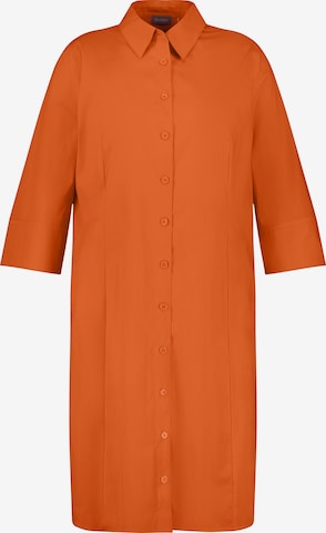 SAMOON - Vestido camisero en naranja: frente