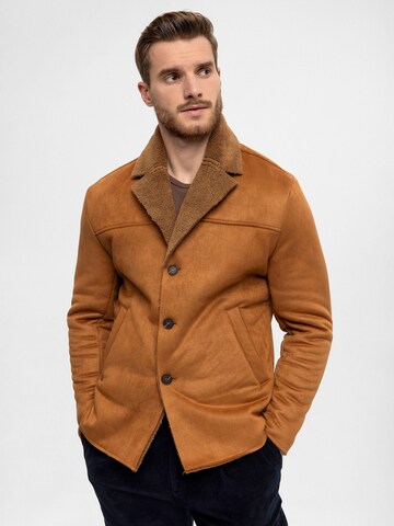 Manteau mi-saison 'Faux ' Antioch en marron : devant