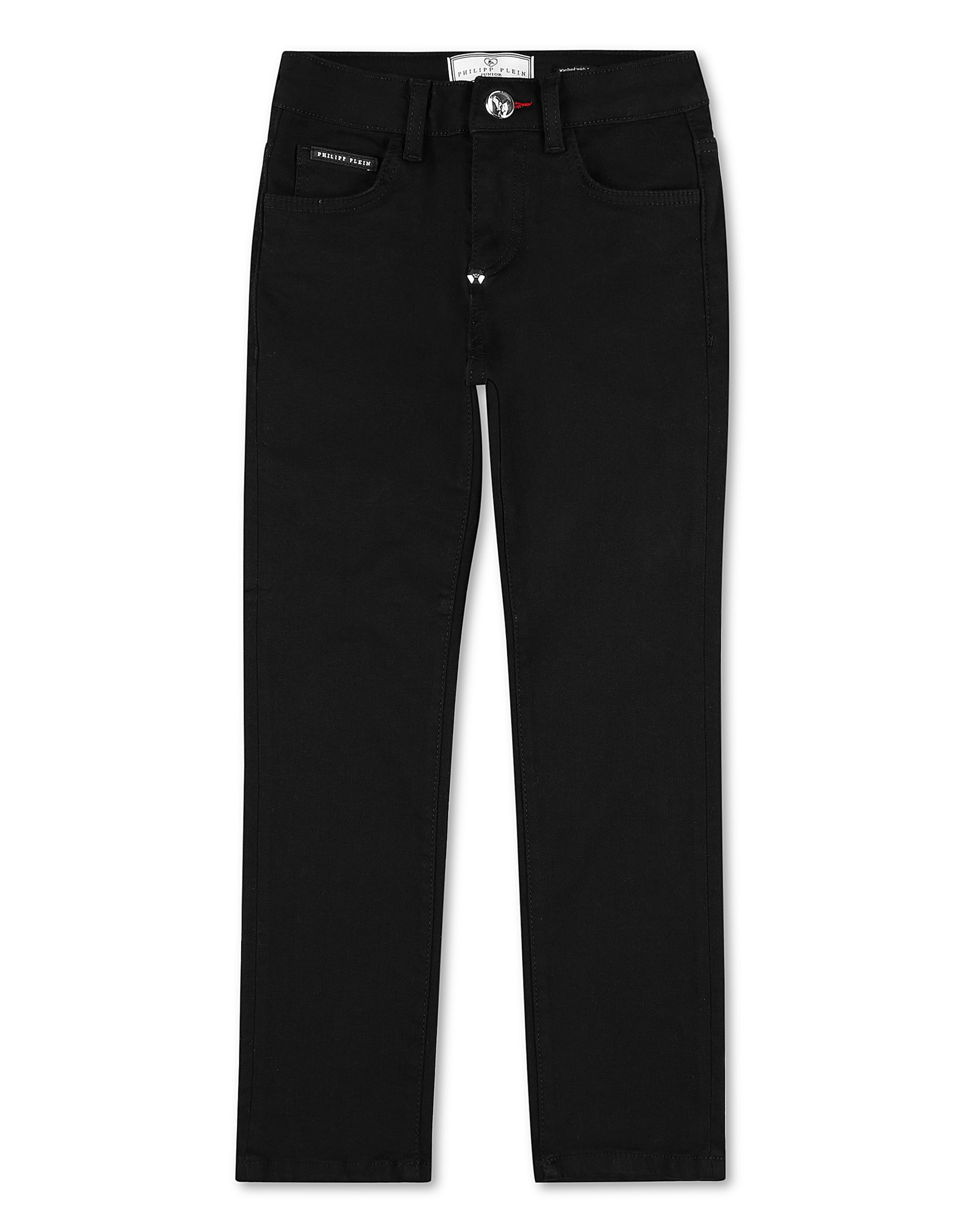 Philipp Plein - Calças de ganga 'Iconic' em preto: frente