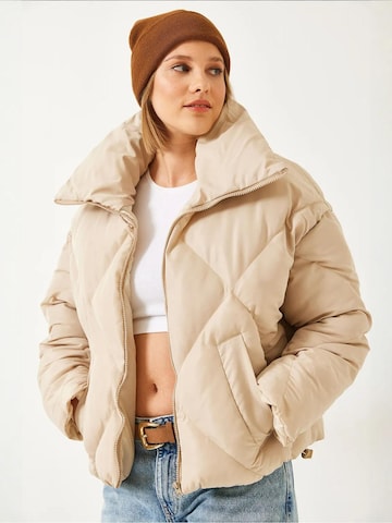 Bianco Lucci Winterjas in Beige: voorkant