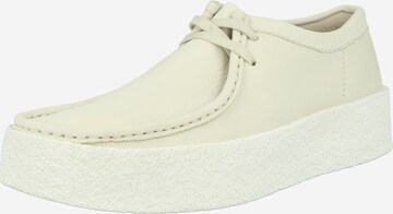 Scarpa stringata 'Wallabee' di Clarks Originals in bianco: frontale