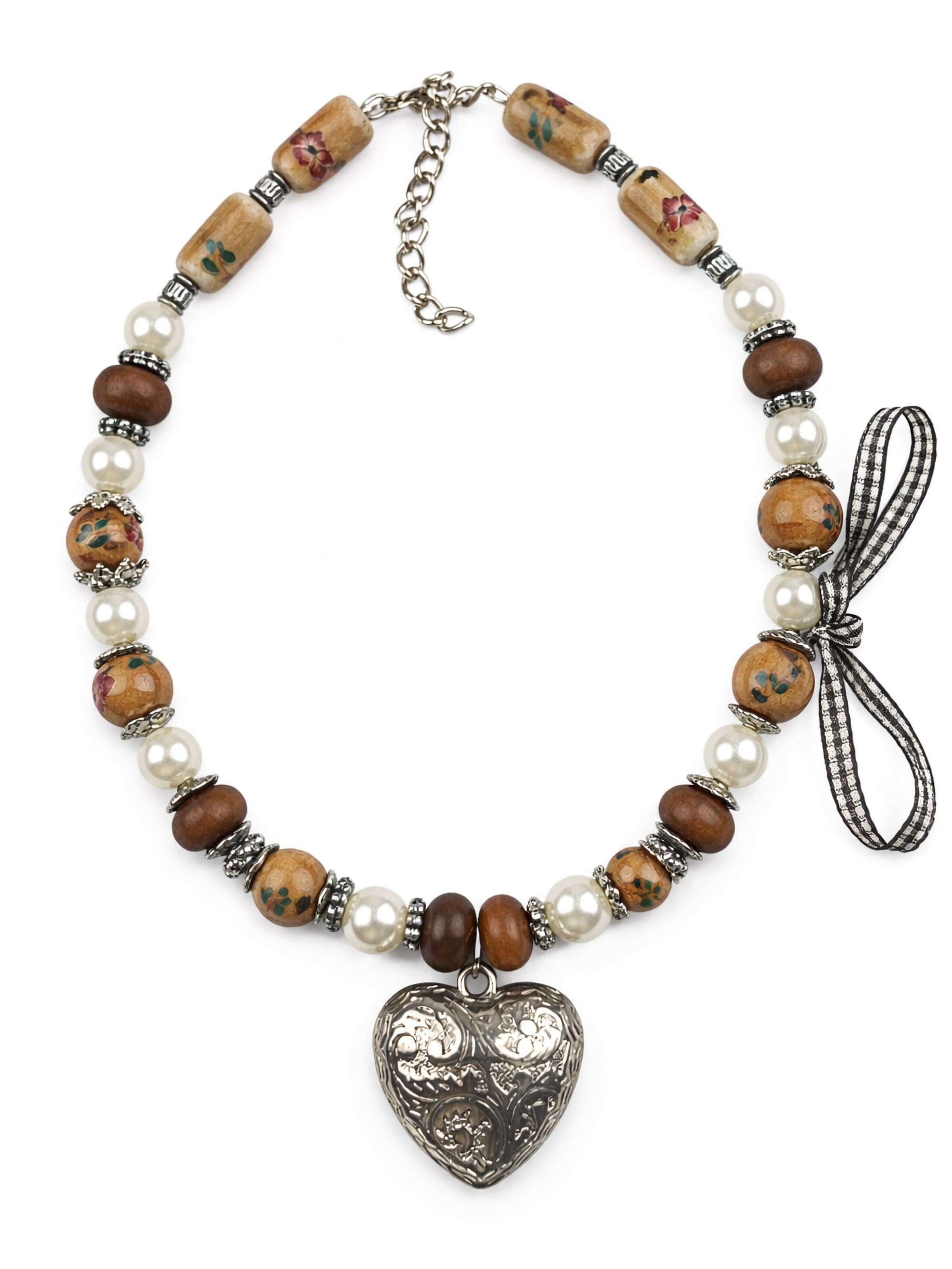Allgäu Rebell Necklace 'Toni' in Brown: front