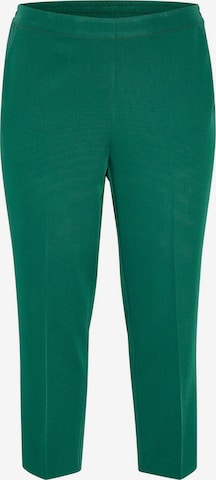 KAFFE CURVE - regular Pantalón de pinzas 'Sakira' en verde: frente