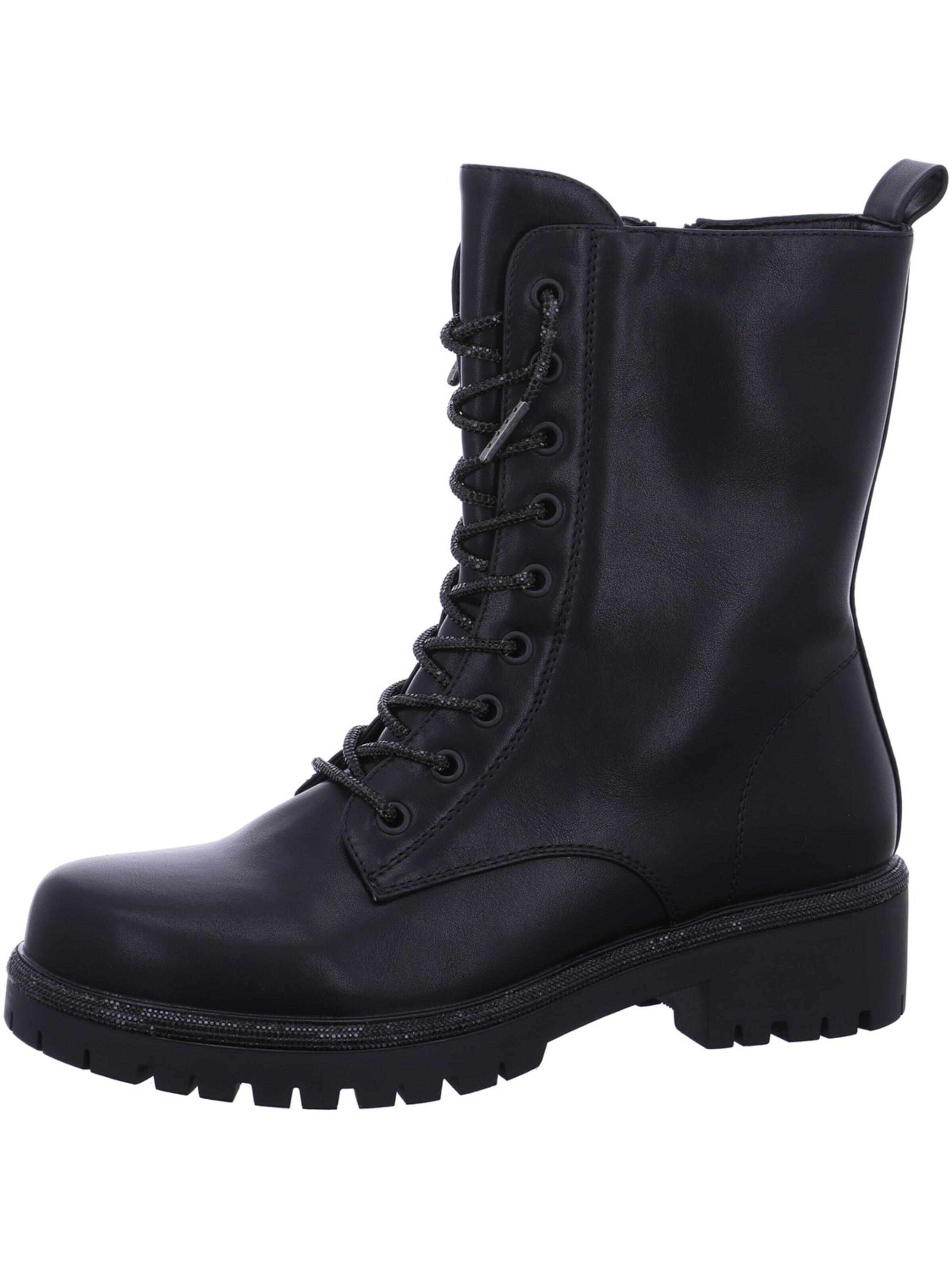 LA STRADA Booties 'La Strada Schnürstiefel Schwarz' in Black: front
