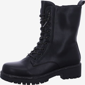 LA STRADA Ankle Boots 'La Strada Schnürstiefel Schwarz' in Schwarz: Vorderseite