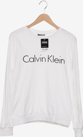 Calvin Klein Sweatshirt & Zip-Up Hoodie in L in White: front