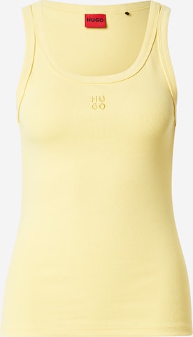 HUGO Top 'Datamia' - Žltá: predná strana
