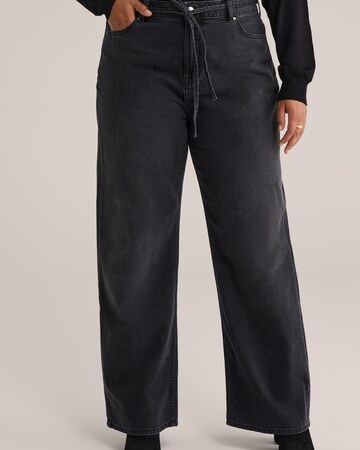 WE Fashion Loose fit Jeans in Black: front