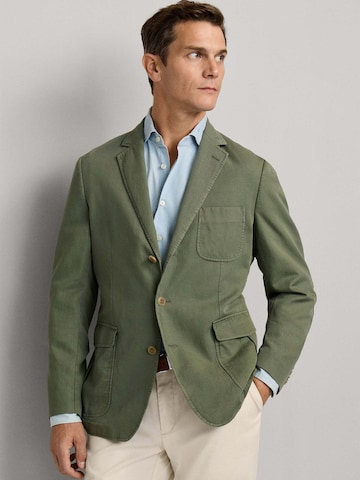 Hackett London Slim Fit Sakko in Grün: Vorderseite