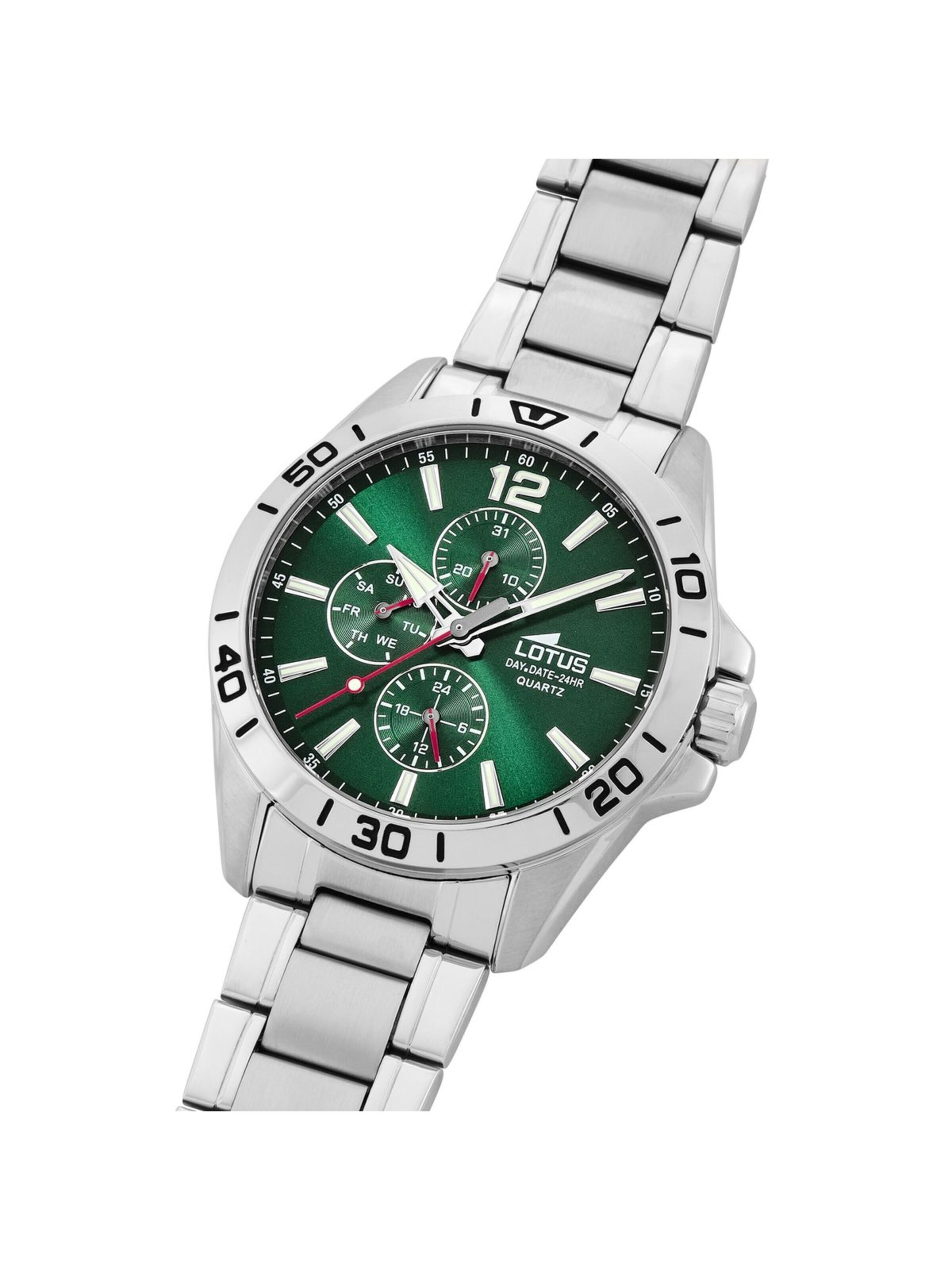 Lotus Analoog horloge in Groen