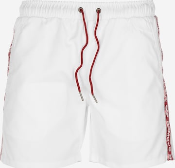 ALPHA INDUSTRIES Swimming shorts in White: front