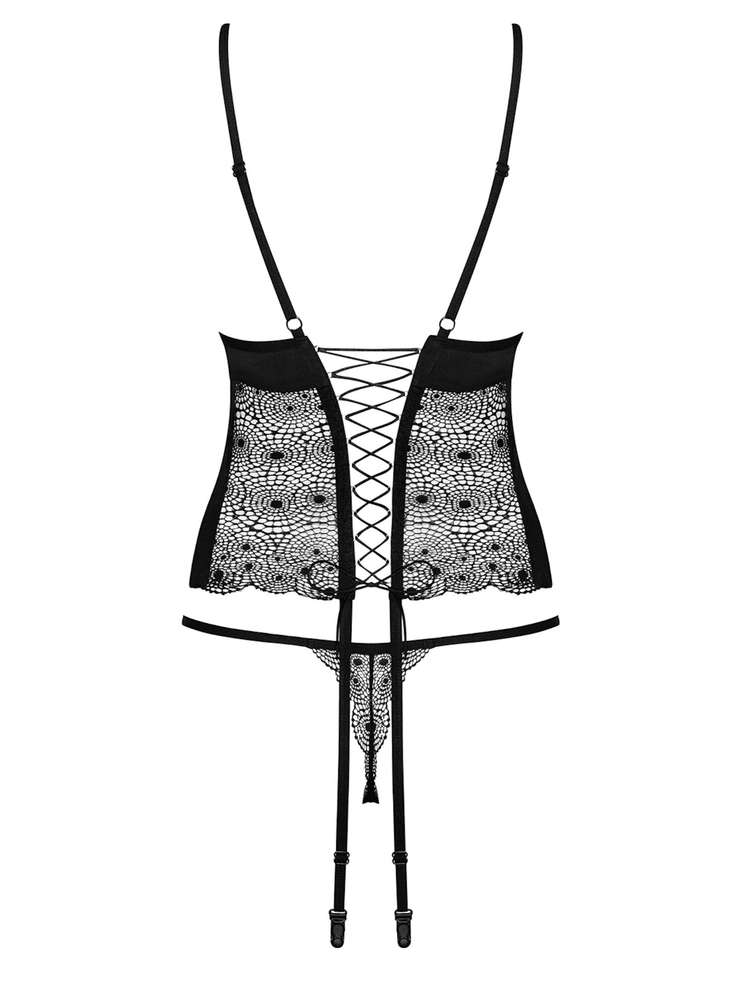 Obsessive Negligée 'Strapshemd Sharlotte'‌‌ in Schwarz