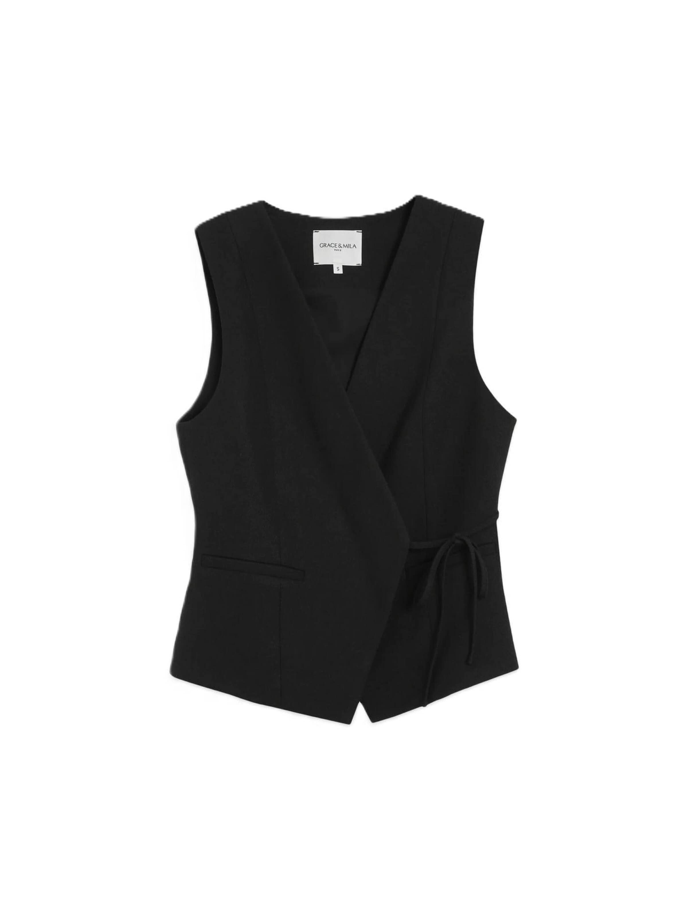 Grace & Mila Vest 'VILMONT' in Black: front