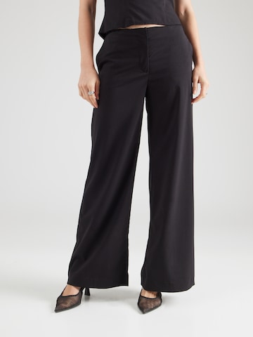 Wide Leg Pantalon WEEKDAY en noir : devant