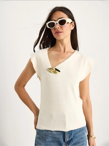Bianco Lucci Stricktop in Beige