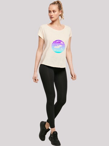 F4NT4STIC Shirt 'Retro Alien Weltraum Sonnenuntergang' in Beige