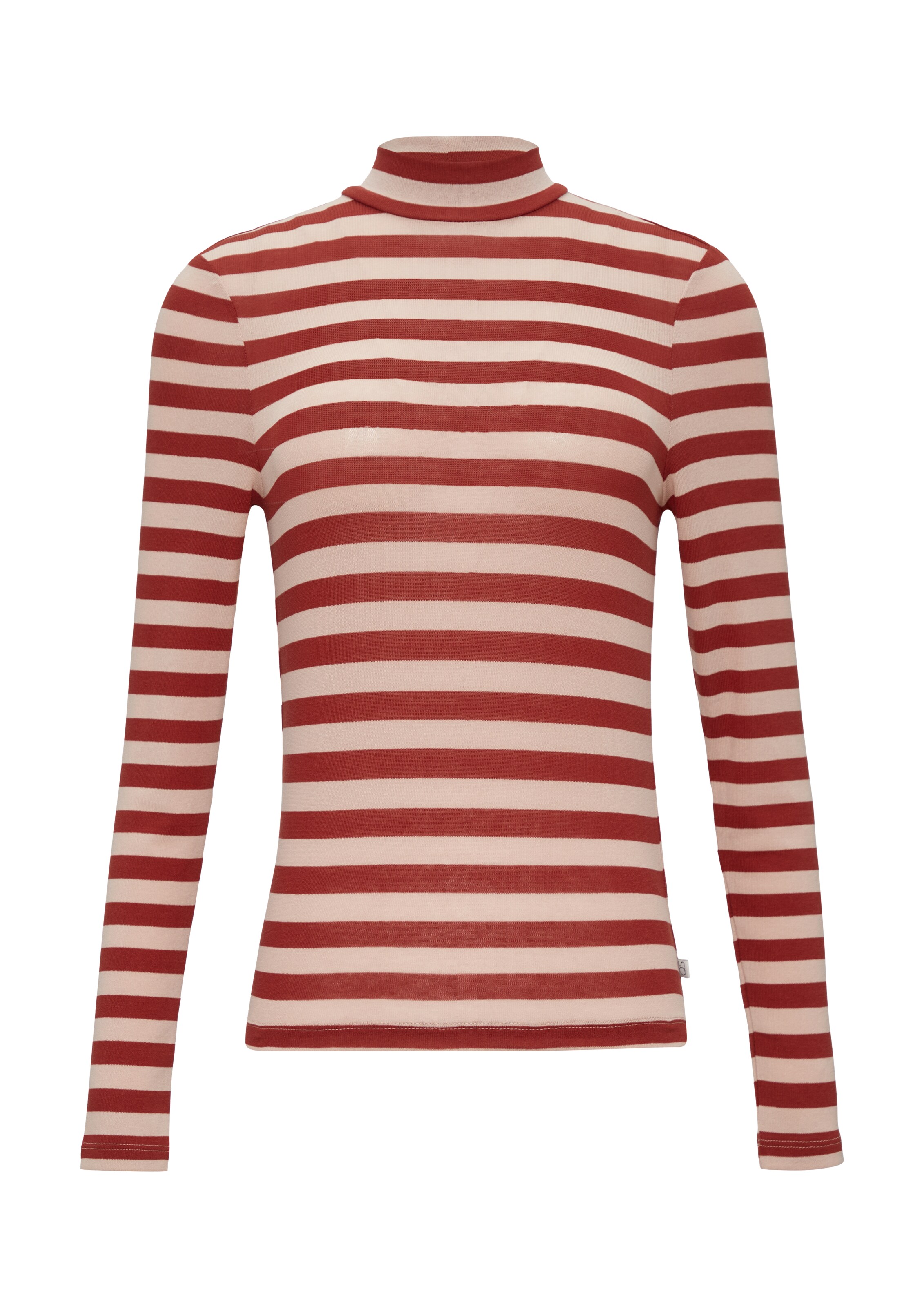 QS Shirt in rot / weiß, Produktansicht
