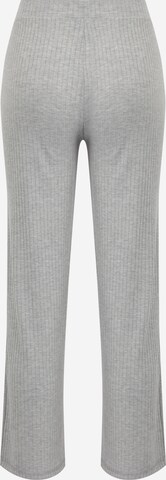 Pieces Petite Flared Hose 'Molly' in Grau