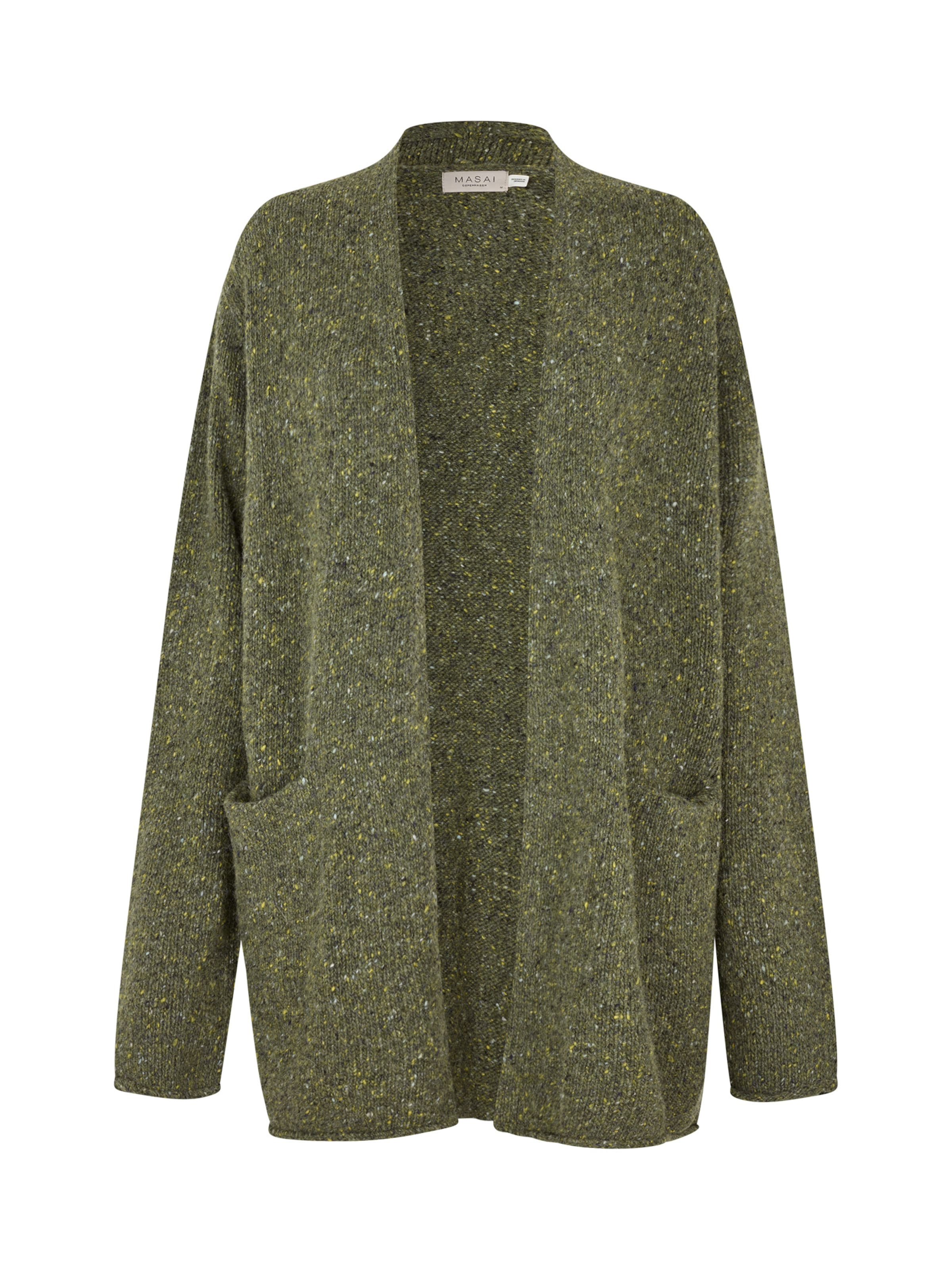 Masai Strickjacke 'Lonny' in Grün: Vorderseite