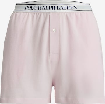 Polo Ralph Lauren Korte pyjama ' Knit Oxford ' in Roze: voorkant