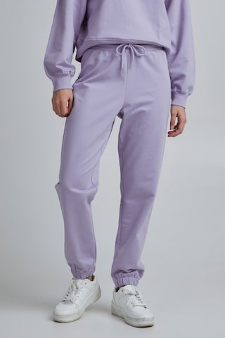 ICHI Tapered Pants 'IHVEA PA' in Purple: front