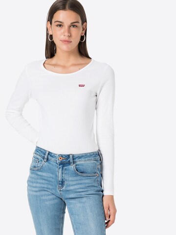 LEVI'S ® Shirt 'LS 2 Pack Tee' in Weiß: predná strana