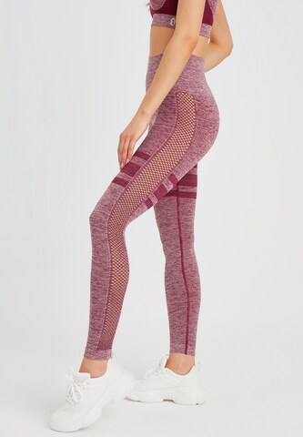 Leif Nelson Skinny Sport Leggings in Rot