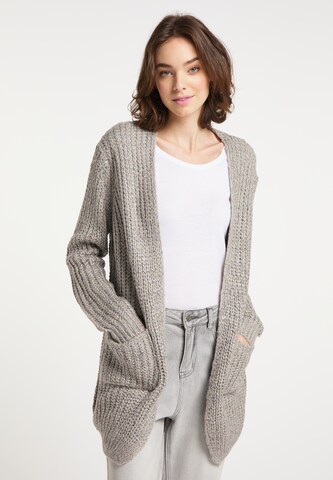 MYMO Knit Cardigan in Grey: front