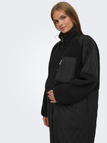 Only Maternity Fleecejacke 'OLMOHIO' in Schwarz