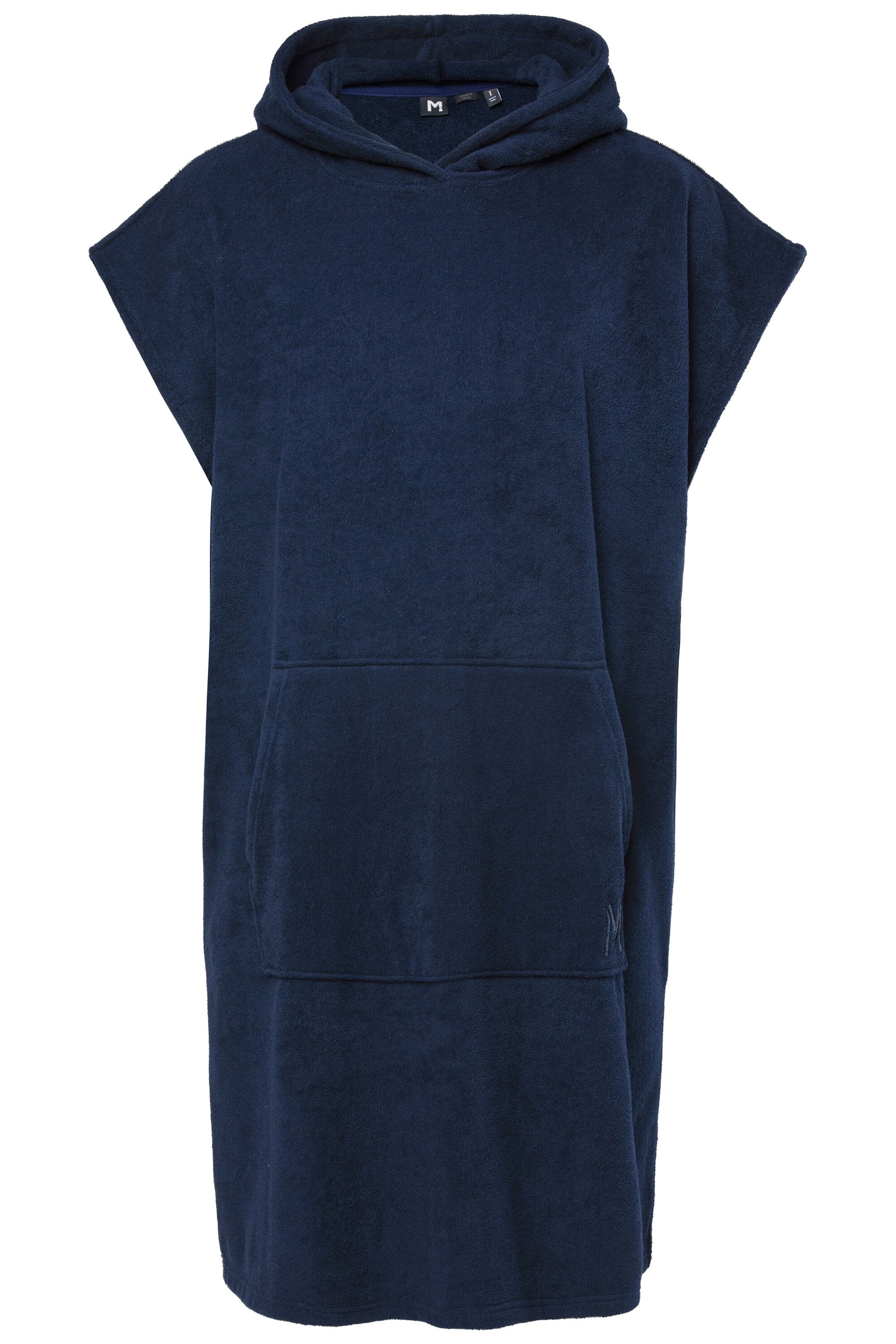 Men Plus Badjas lang  in Blauw: voorkant