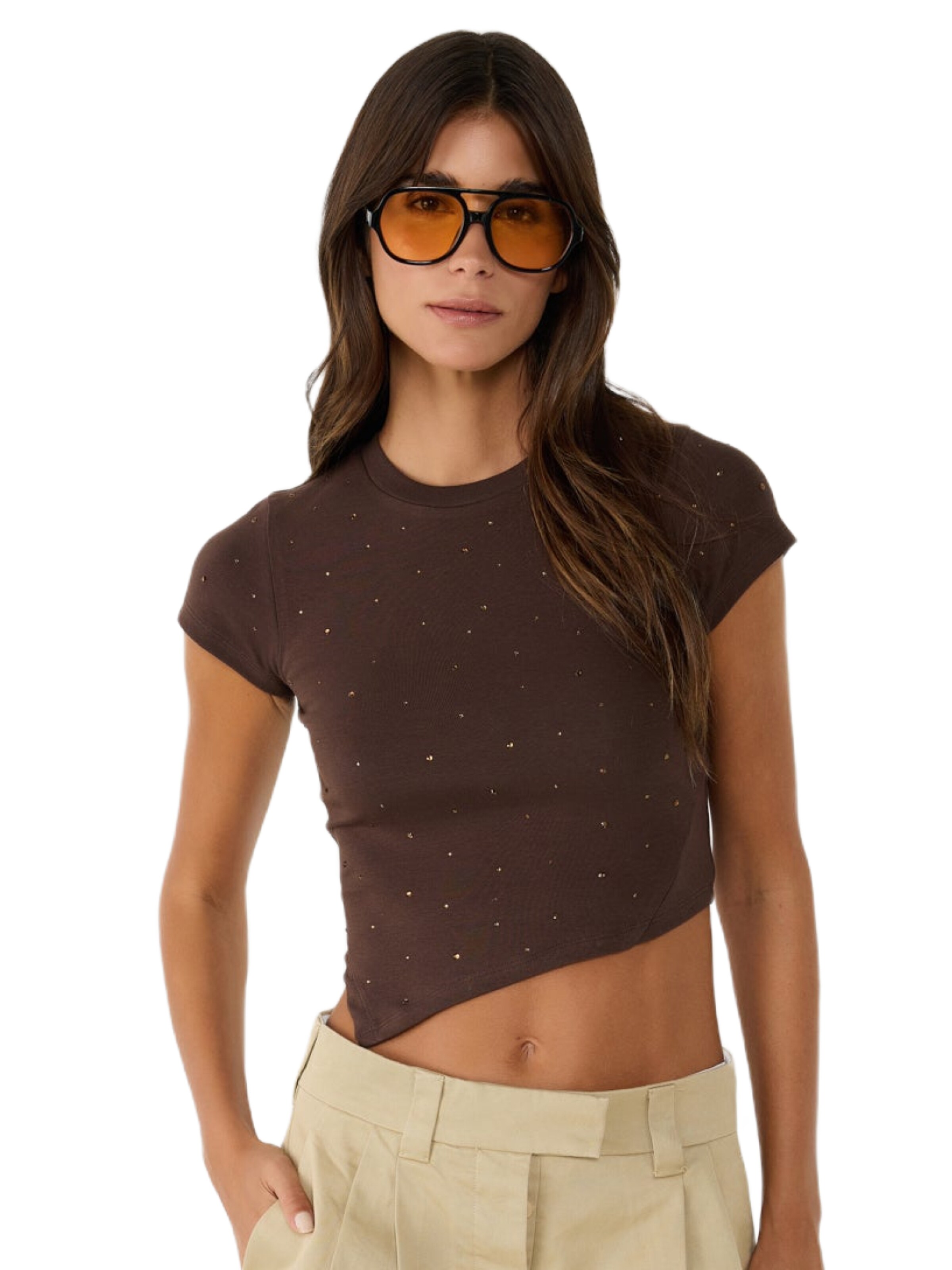 No Matter What Shirt in Bruin: voorkant